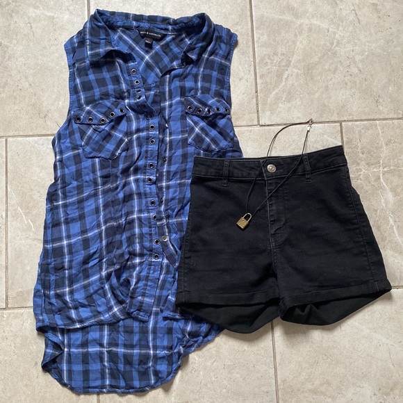 Blue Flannel Black Denim Spring/Autumn Set of 3 - Picture 6 of 9